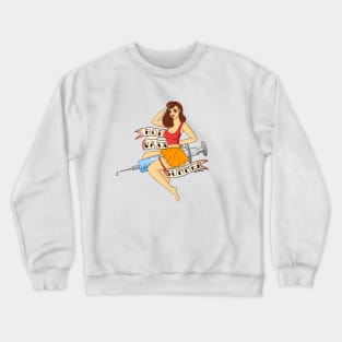 Hot Vaxx Summer Pinup Girl Crewneck Sweatshirt